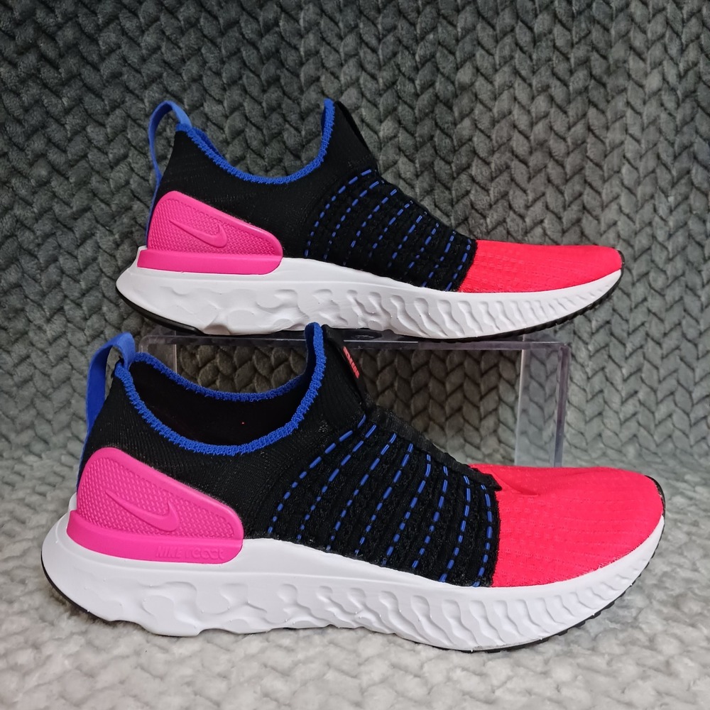 Nike Women's Slip-On Sneakers in Hot Pink, Black & Blue